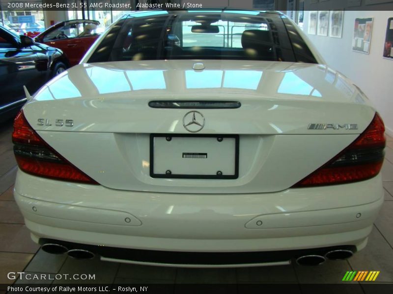 Alabaster White / Stone 2008 Mercedes-Benz SL 55 AMG Roadster