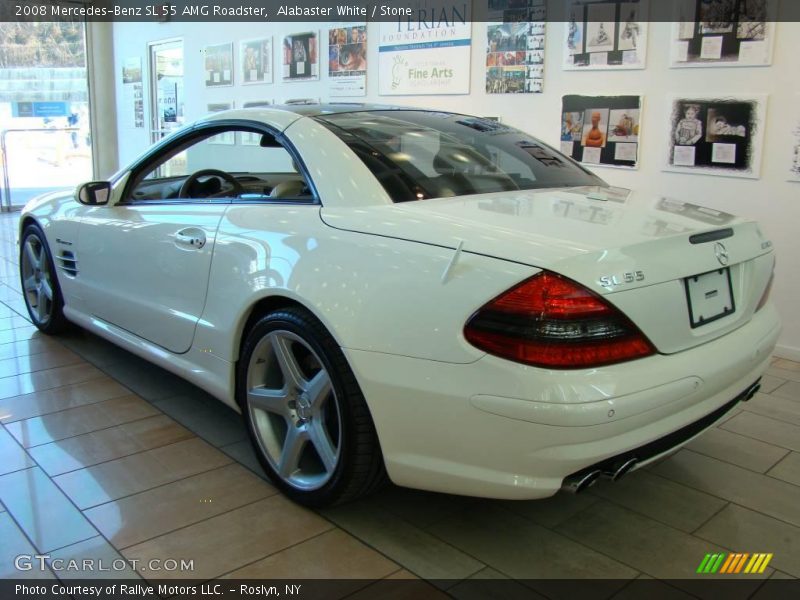 Alabaster White / Stone 2008 Mercedes-Benz SL 55 AMG Roadster