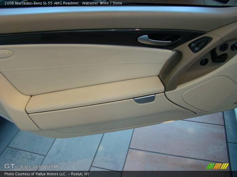 Alabaster White / Stone 2008 Mercedes-Benz SL 55 AMG Roadster