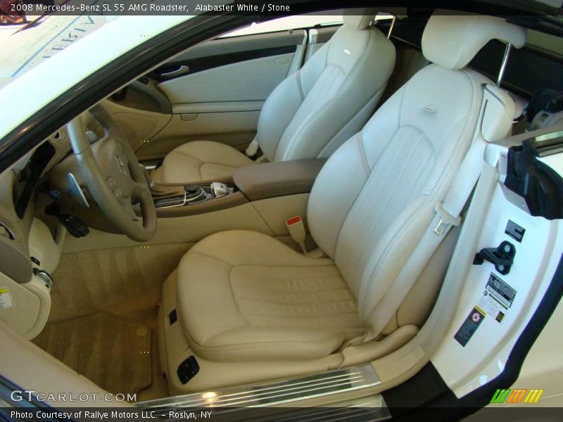 Alabaster White / Stone 2008 Mercedes-Benz SL 55 AMG Roadster