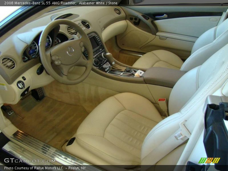 Alabaster White / Stone 2008 Mercedes-Benz SL 55 AMG Roadster