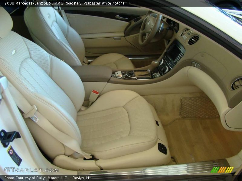 Alabaster White / Stone 2008 Mercedes-Benz SL 55 AMG Roadster