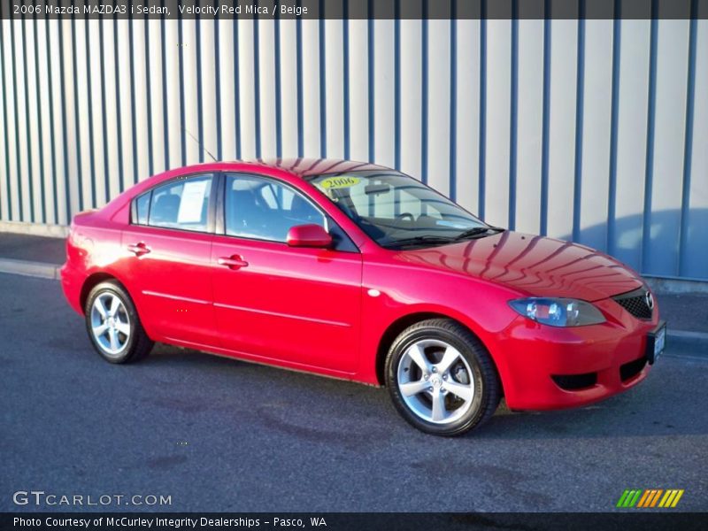 Velocity Red Mica / Beige 2006 Mazda MAZDA3 i Sedan