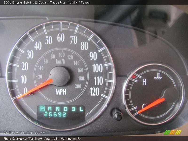 Taupe Frost Metallic / Taupe 2001 Chrysler Sebring LX Sedan