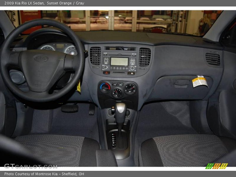Sunset Orange / Gray 2009 Kia Rio LX Sedan