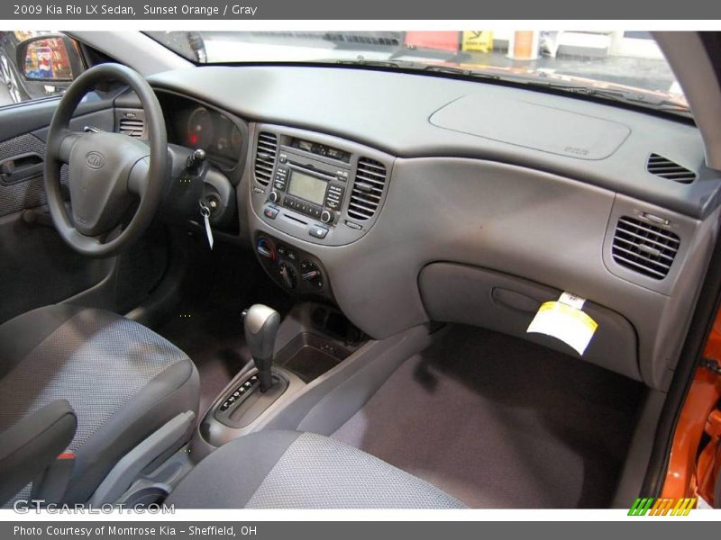 Sunset Orange / Gray 2009 Kia Rio LX Sedan
