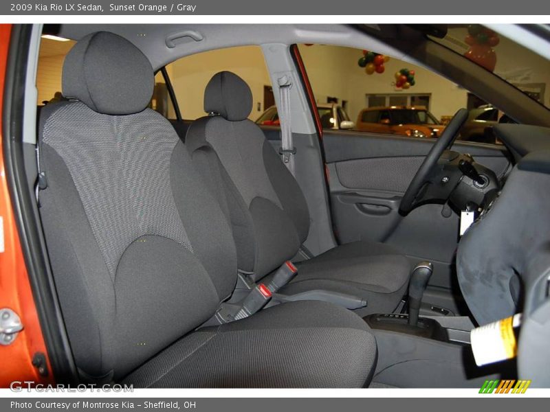 Sunset Orange / Gray 2009 Kia Rio LX Sedan