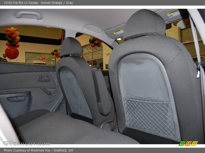 Sunset Orange / Gray 2009 Kia Rio LX Sedan