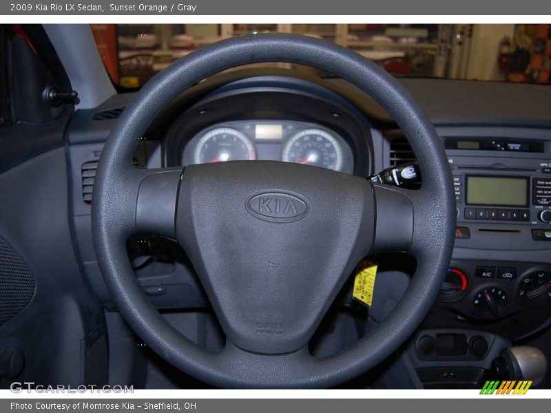 Sunset Orange / Gray 2009 Kia Rio LX Sedan