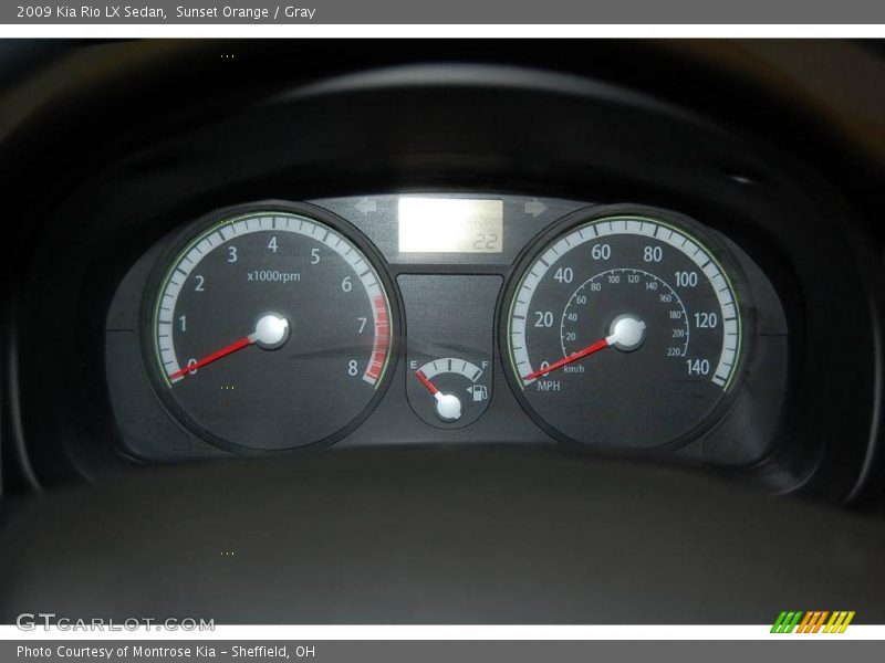 Sunset Orange / Gray 2009 Kia Rio LX Sedan