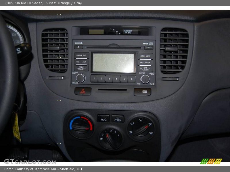 Sunset Orange / Gray 2009 Kia Rio LX Sedan