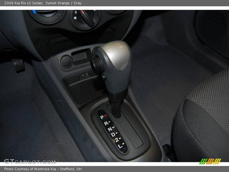 Sunset Orange / Gray 2009 Kia Rio LX Sedan