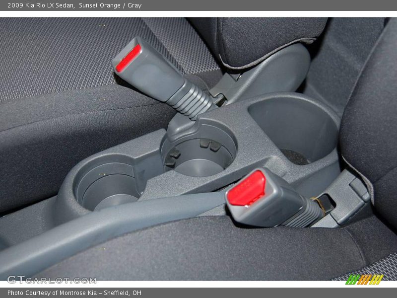 Sunset Orange / Gray 2009 Kia Rio LX Sedan