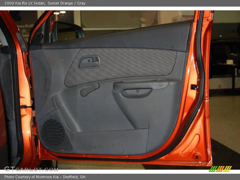 Sunset Orange / Gray 2009 Kia Rio LX Sedan