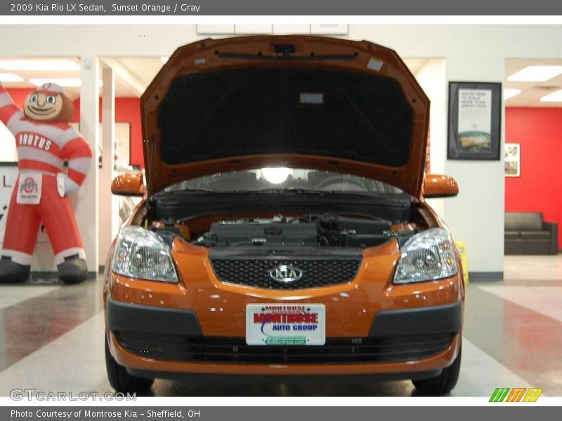 Sunset Orange / Gray 2009 Kia Rio LX Sedan