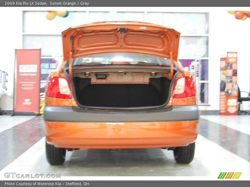 Sunset Orange / Gray 2009 Kia Rio LX Sedan