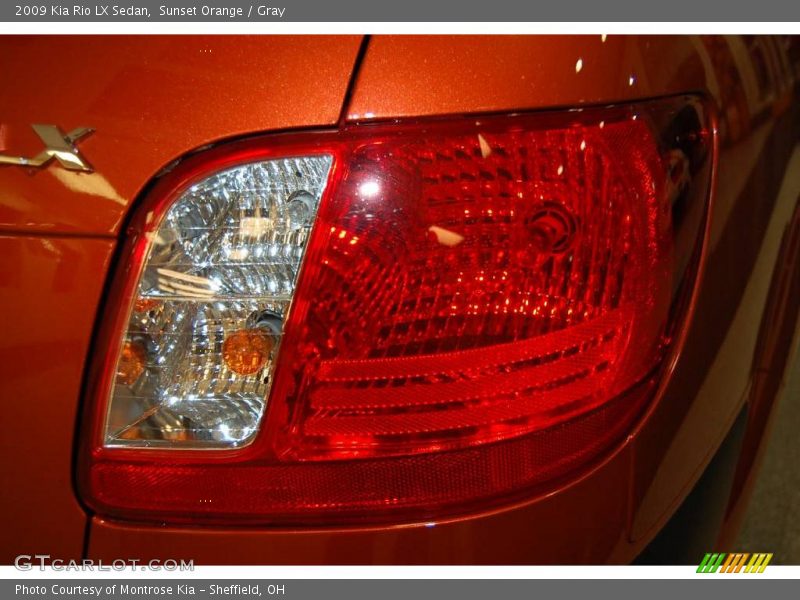Sunset Orange / Gray 2009 Kia Rio LX Sedan
