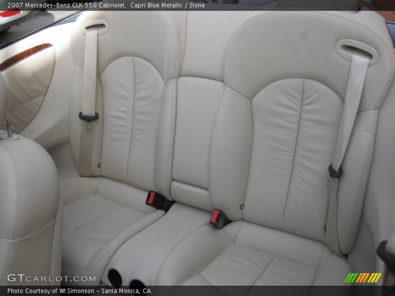 Capri Blue Metallic / Stone 2007 Mercedes-Benz CLK 550 Cabriolet