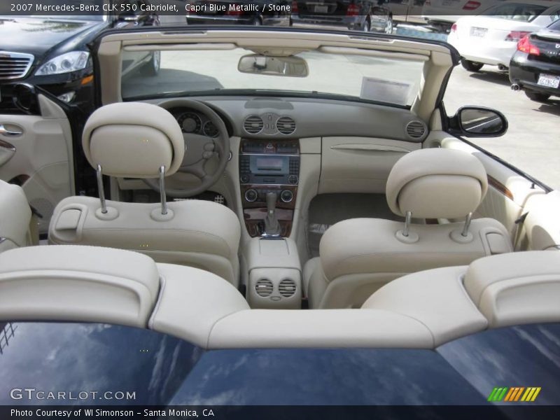 Capri Blue Metallic / Stone 2007 Mercedes-Benz CLK 550 Cabriolet