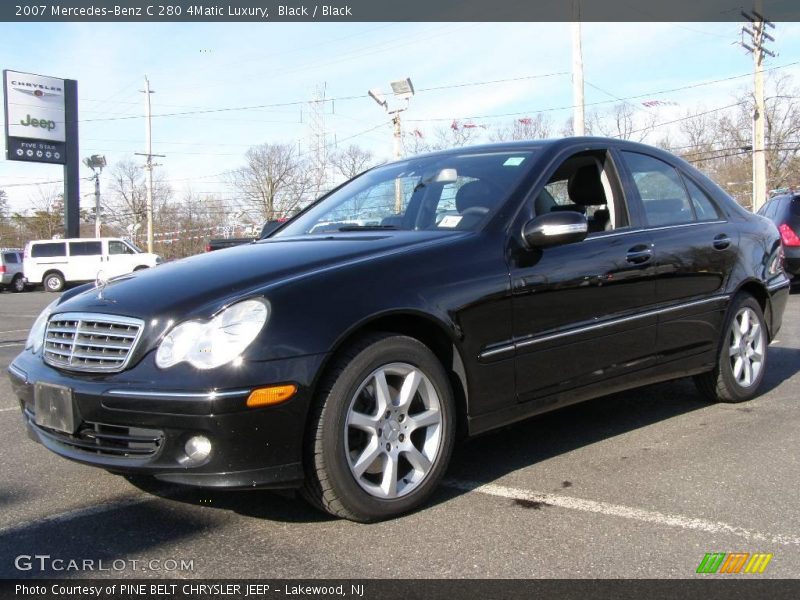 Black / Black 2007 Mercedes-Benz C 280 4Matic Luxury