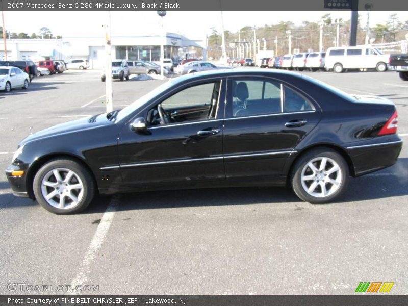 Black / Black 2007 Mercedes-Benz C 280 4Matic Luxury