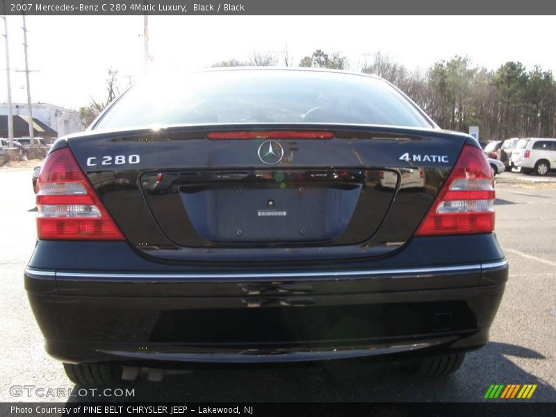 Black / Black 2007 Mercedes-Benz C 280 4Matic Luxury