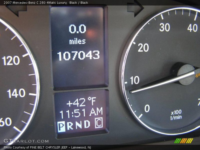 Black / Black 2007 Mercedes-Benz C 280 4Matic Luxury