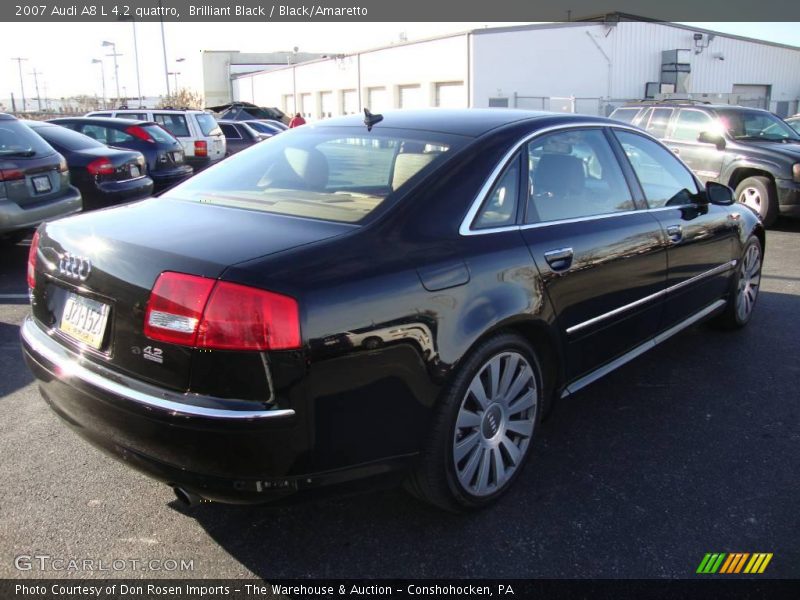 Brilliant Black / Black/Amaretto 2007 Audi A8 L 4.2 quattro