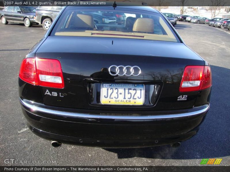 Brilliant Black / Black/Amaretto 2007 Audi A8 L 4.2 quattro