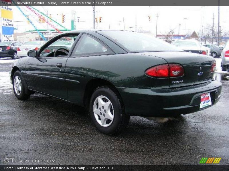 Forest Green Metallic / Graphite 2002 Chevrolet Cavalier Coupe