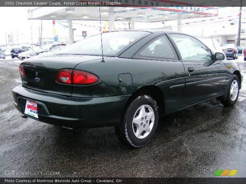 Forest Green Metallic / Graphite 2002 Chevrolet Cavalier Coupe