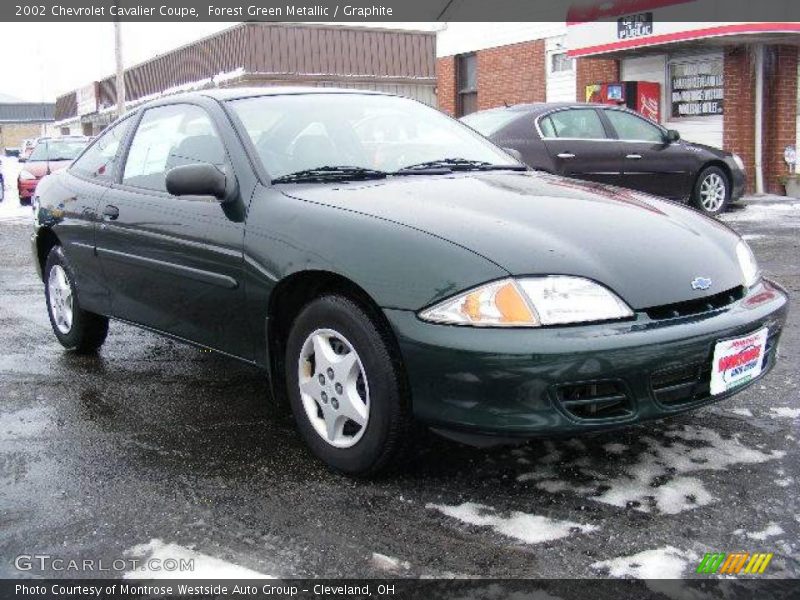 Forest Green Metallic / Graphite 2002 Chevrolet Cavalier Coupe