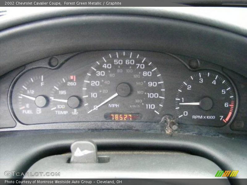 Forest Green Metallic / Graphite 2002 Chevrolet Cavalier Coupe