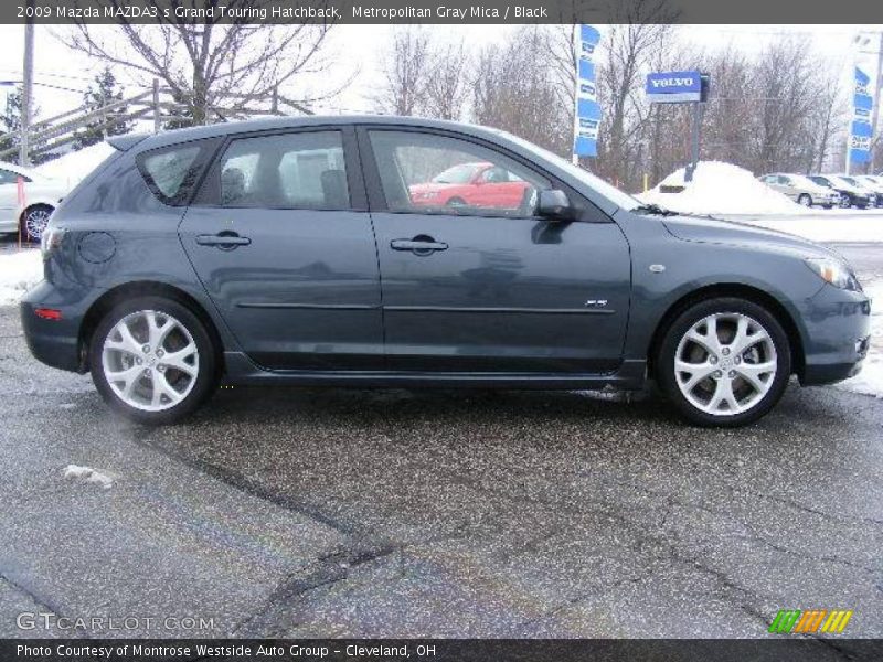 Metropolitan Gray Mica / Black 2009 Mazda MAZDA3 s Grand Touring Hatchback