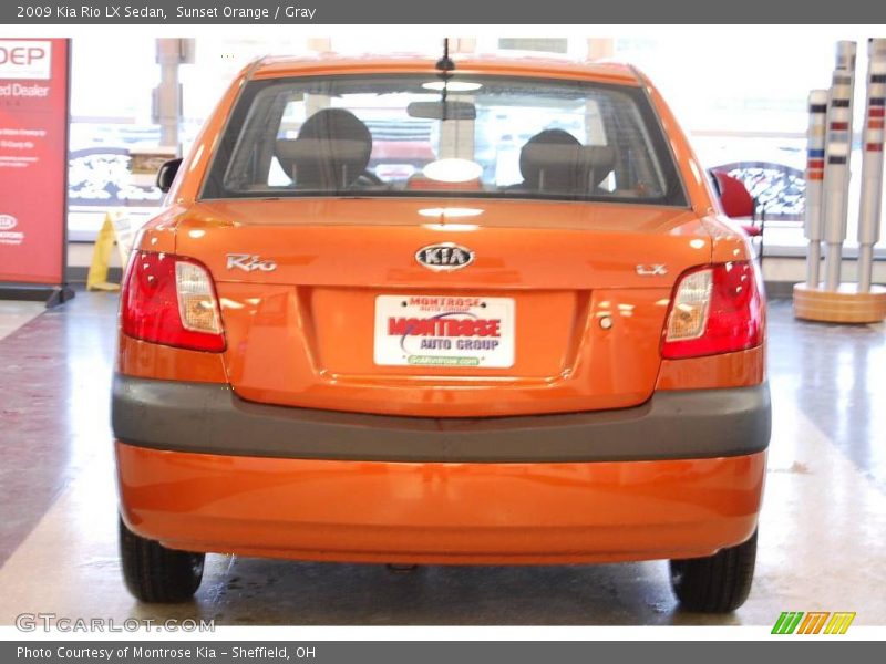 Sunset Orange / Gray 2009 Kia Rio LX Sedan