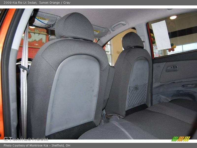 Sunset Orange / Gray 2009 Kia Rio LX Sedan