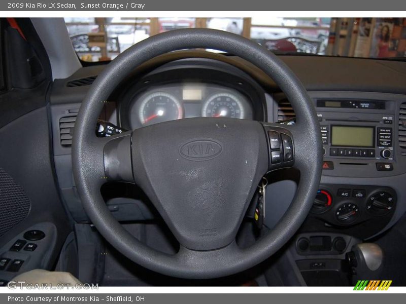Sunset Orange / Gray 2009 Kia Rio LX Sedan