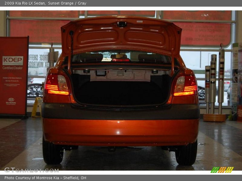 Sunset Orange / Gray 2009 Kia Rio LX Sedan