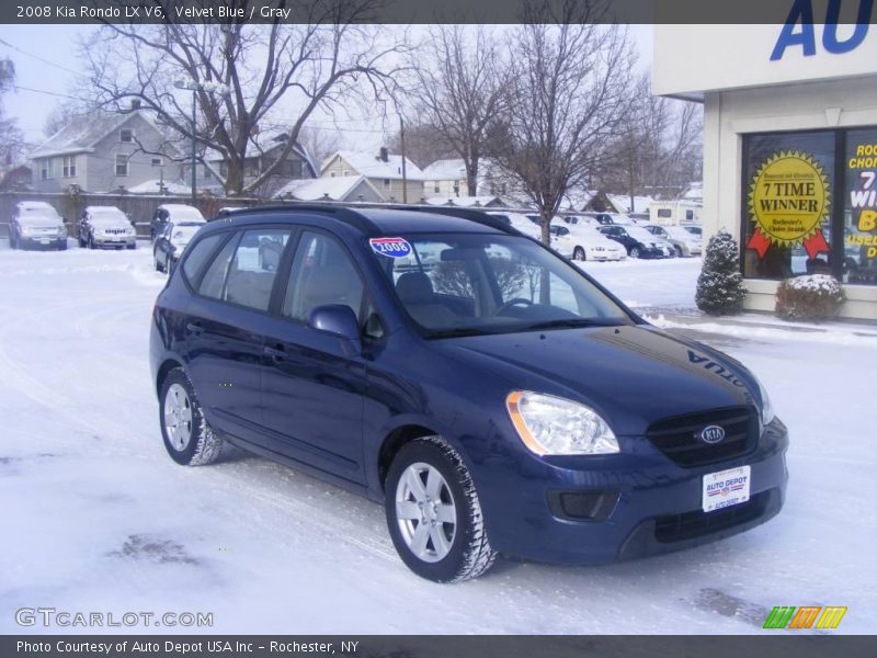 Velvet Blue / Gray 2008 Kia Rondo LX V6