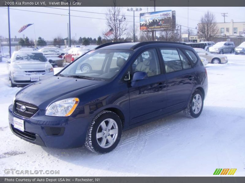 Velvet Blue / Gray 2008 Kia Rondo LX V6