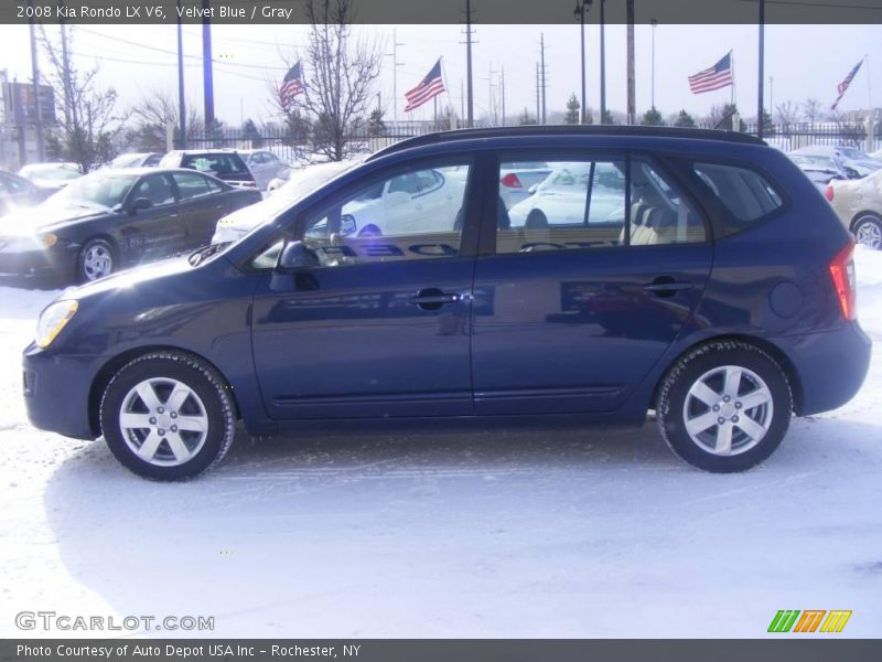 Velvet Blue / Gray 2008 Kia Rondo LX V6