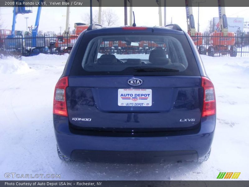 Velvet Blue / Gray 2008 Kia Rondo LX V6