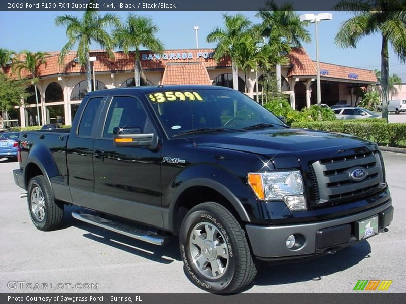 Black / Black/Black 2009 Ford F150 FX4 SuperCab 4x4