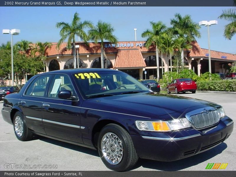 Deep Wedgewood Metallic / Medium Parchment 2002 Mercury Grand Marquis GS