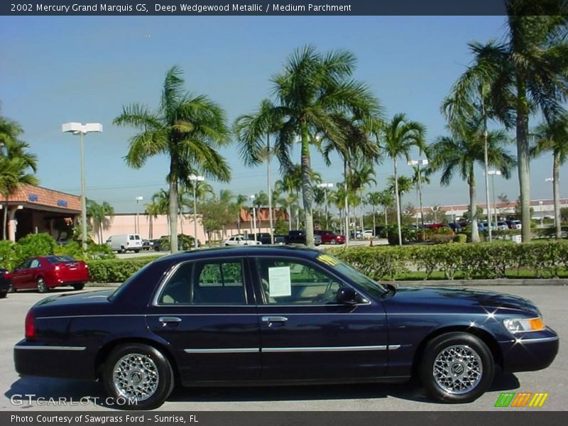 Deep Wedgewood Metallic / Medium Parchment 2002 Mercury Grand Marquis GS