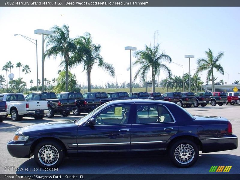 Deep Wedgewood Metallic / Medium Parchment 2002 Mercury Grand Marquis GS