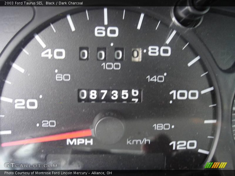 Black / Dark Charcoal 2003 Ford Taurus SES
