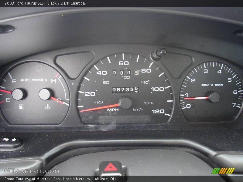 Black / Dark Charcoal 2003 Ford Taurus SES