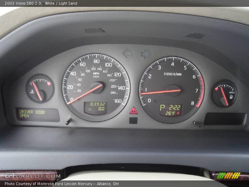White / Light Sand 2003 Volvo S80 2.9