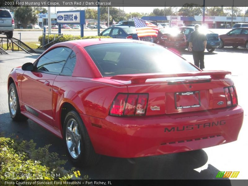 Torch Red / Dark Charcoal 2003 Ford Mustang V6 Coupe